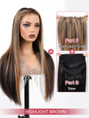 Kisslove Zip & Go Magic Lace Highlight Wig 13x4/ 6x4.5 Replaceable Lace Front Wig Bone Straight Human Hair Wigs