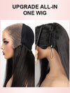 Kisslove Zip & Go Magic Lace Wig 13x6/ 6x4.5 Replaceable Zip Lace Front Wig Bone Straight Human Hair Wigs