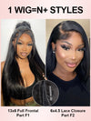 Kisslove Zip & Go Magic Lace Wig 13x6/ 6x4.5 Replaceable Zip Lace Front Wig Bone Straight Human Hair Wigs