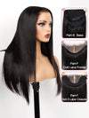 Kisslove Zip & Go Magic Lace Wig 13x6/ 6x4.5 Replaceable Zip Lace Front Wig Bone Straight Human Hair Wigs