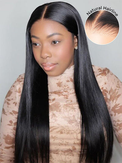 [Flash Sale] Bleached Knots 13x4 HD Lace Frontal Wig Bone Straight Human Hair Wigs - KissLove Hair