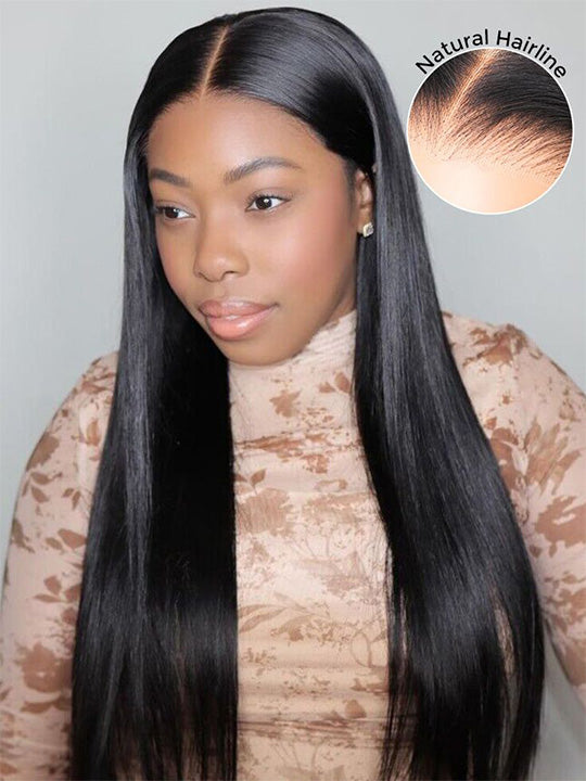 [Flash Sale] Bleached Knots 13x4 HD Lace Frontal Wig Bone Straight Human Hair Wigs - KissLove Hair
