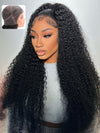 Transparent Full Lace Wig 180% Density Kinky Curly Brazilian Virgin Human Hair