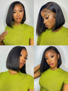 [Glueless Wig] Side Part Bob Wig 6x4x1.25 Mini Lace Wig Straight Human Hair Wigs - KissLove Hair