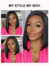 [Glueless Wig] Side Part Bob Wig 6x4x1.25 Mini Lace Wig Straight Human Hair Wigs - KissLove Hair