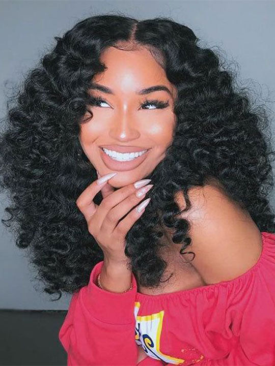 KissLove New Wand Curl Hairstyle HD 13x4 Lace Frontal Wig Pre Plucked Glueless Wig - KissLove Hair