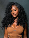 KissLove New Wand Curl Hairstyle HD 13x4 Lace Frontal Wig Pre Plucked Glueless Wig