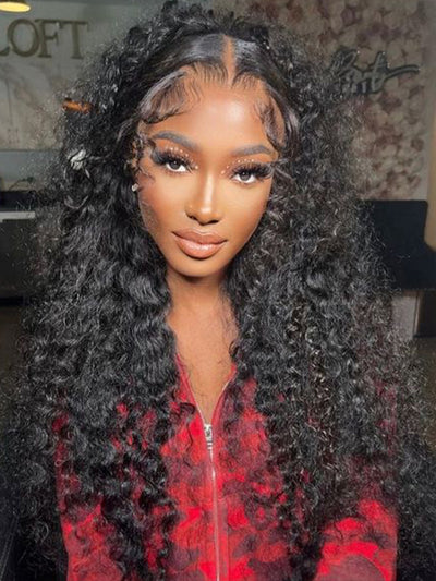 Water Wave 13x6 Lace Frontal Human Hair Wigs Pre Plucked Ear to Ear Full Lace Frontal Wig - KissLove Hair