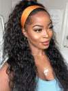 Water Wave Headband Wig Glueless Human Hair Wigs 10A Virgin Hair Scarf Wig - KissLove Hair