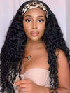 Water Wave Headband Wig Glueless Human Hair Wigs 10A Virgin Hair Scarf Wig - KissLove Hair