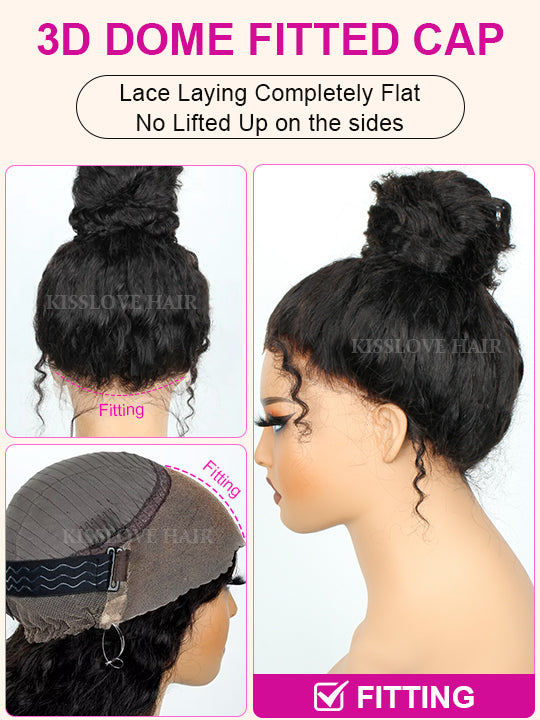 Kisslove Invisi-Drawstring Water Wave 360 Lace Frontal Wig Pre Everything Glueless Lace Wigs - Kisslove Hair