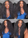 Water Wave Easi-Drawstring Wig Brazilian Virgin Human Hair 4x4 13x4 Lace Front Wigs - KissLove Hair