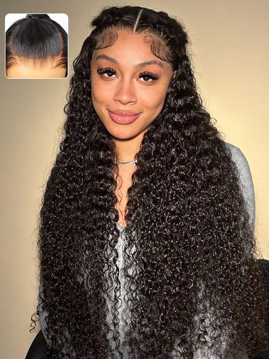 Water Wave Easi-Drawstring Wig Brazilian Virgin Human Hair 4x4 13x4 Lace Front Wigs - KissLove Hair