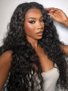Water Wave Easi-Drawstring Wig Brazilian Virgin Human Hair 4x4 13x4 Lace Front Wigs - KissLove Hair