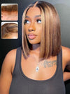 Wear & Go Highlights Bob Wig 4x4 5x5 4x6 13x4 Lace Wigs Straight Human Hair