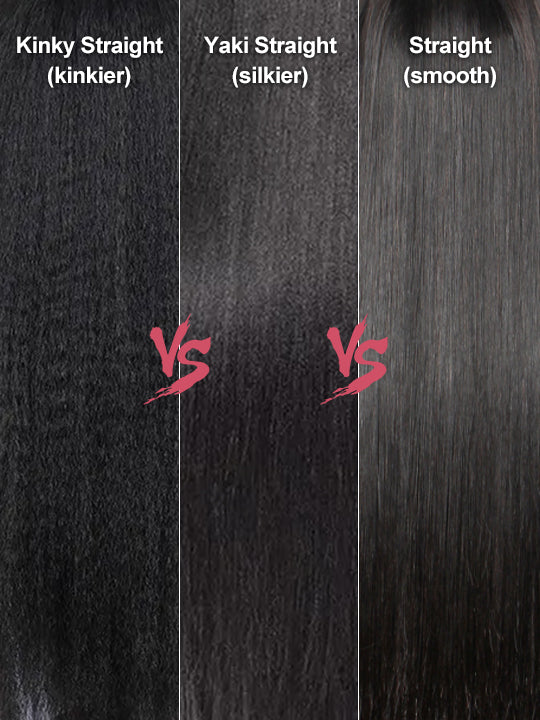 [Wear &amp; Go] Perruque sans colle Yaki Pre-Everything Kinky Straight 4x4/6x4.5/10x6 Lace Front Wigs