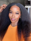[Wear & Go] Yaki Straight/Kinky Straight Hair Bye Bye Knots Put on and Go Glueless 6x4.5/10x6 Parting Max Lace Wigs - Kisslove Hair