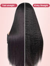 [Wear & Go] Yaki Straight/Kinky Straight Hair Bye Bye Knots Put on and Go Glueless 6x4.5/10x6 Parting Max Lace Wigs - Kisslove Hair