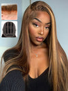 [Wear & Go] Air Wig Highlight P4/27 13x4 Lace Wigs 14A Straight Virgin Hair