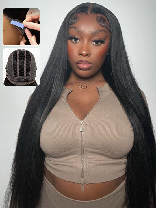 [Wear & Go] Air Wig Silky Straight 13x4 HD Lace Wigs 14A Virgin Hair - Kisslove Hair