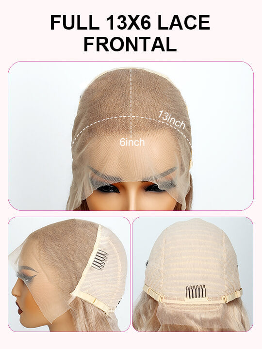[18"=$139] Blonde Balayage on Brown Hair 5x5/13x6 Lace Frontal Wig Fast Overnight Shipping