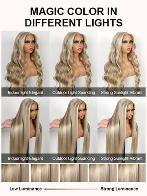 [Wear & Go] Pre-Everything Blonde Balayage Highlights Glueless 5x5/ 13x6 Lace Frontal Wig - Kisslove Hair