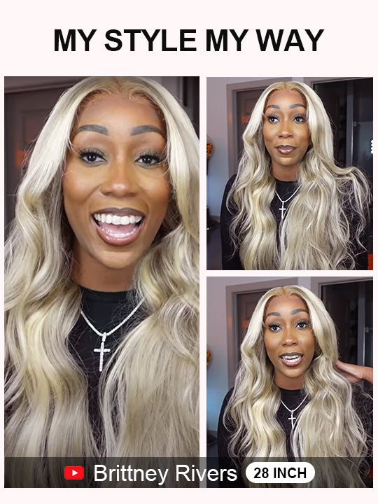 [18"=$139] Blonde Balayage on Brown Hair 5x5/13x6 Lace Frontal Wig Fast Overnight Shipping