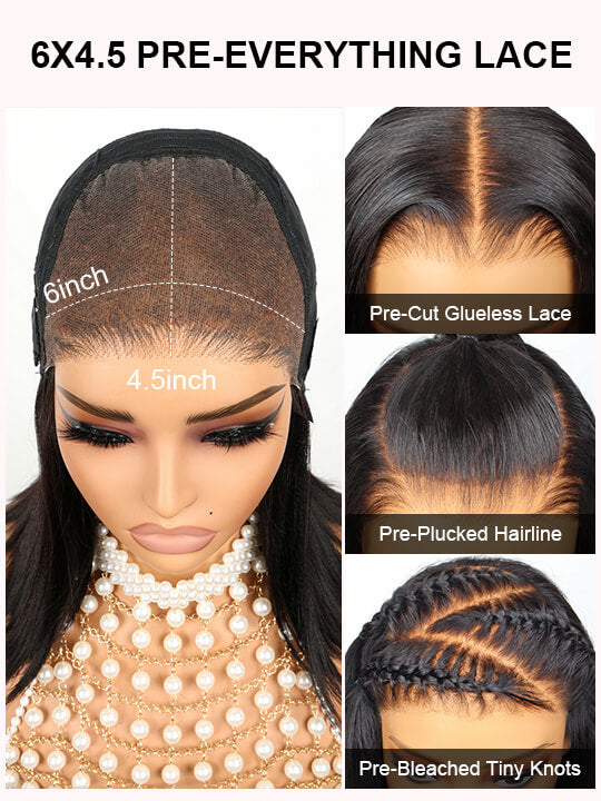 Pre Styled Side Part Body Wave Bob Wig Glueless Colored Bob Human Hair Wig