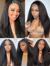 [Wear & Go] Yaki Straight/Kinky Straight Hair Bye Bye Knots Put on and Go Glueless 6x4.5/10x6 Parting Max Lace Wigs - Kisslove Hair
