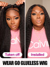 [Wear & Go] Yaki Straight/Kinky Straight Hair Bye Bye Knots Put on and Go Glueless 6x4.5/10x6 Parting Max Lace Wigs - Kisslove Hair