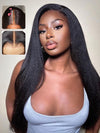 [Wear & Go] Bleached Knots Glueless Lace Wig Light Yaki Straight 6x6 Lace Front Wigs