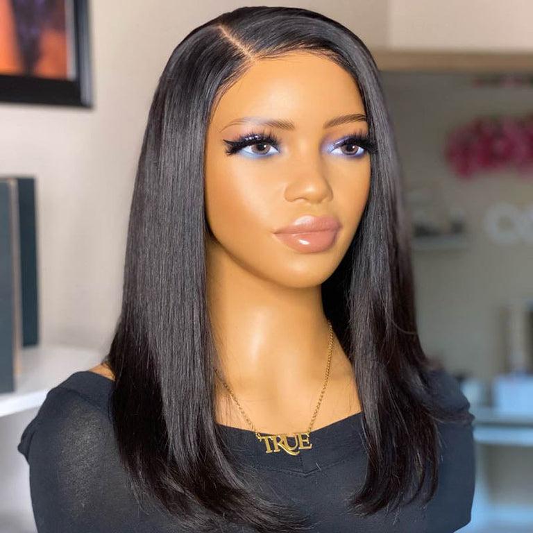 [Wear & Go] Glueless Wig 4x4/5x5/4.5x6 Lace Closure Wig 14A Straight Virgin Human Hair - Kisslove Hair