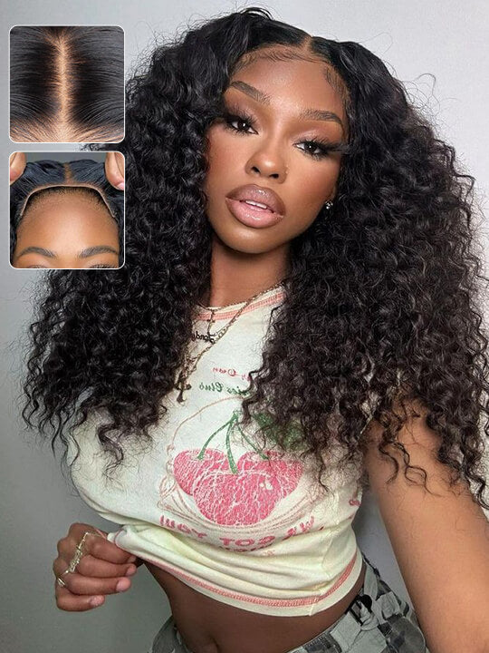 [Wear & Go] Bleached Knots Glueless 5x5/6x4.5 Lace Front Human Hair Wigs Deep Wave - Kisslove Hair