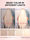 White Human Hair Wig 13x4 13x6 Transparent HD Lace Wigs Platinum Blonde Wig 
