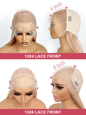 #60 White Color Hair 3D Body Wave 13x4 13x6 Transparent HD Lace Human Hair Wigs - KissLove Hair