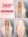 White Human Hair Wig 13x4 13x6 Transparent HD Lace Wigs Platinum Blonde Wig 