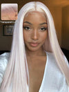 White Human Hair Wig 13x4 13x6 Transparent HD Lace Wigs Platinum Blonde Wig 
