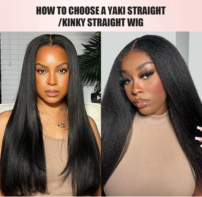 [Limited Sale] Silky Press Yaki Straight Hair 13x4 Lace Frontal Wig Pre Cut Lace Glueless Human Hair Wigs