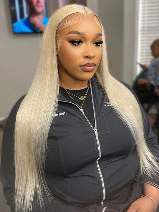 Kisslove 613 Blonde Straight Hair Invisi-Drawstring 360 Lace Frontal Wig Glueless Colored Human Hair Wig