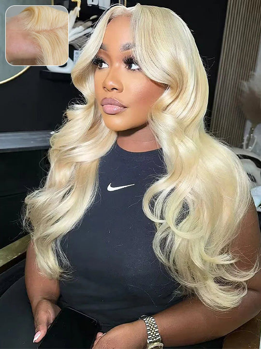 Kisslove Hair 613 Blonde Hair 3D Body Wave 13x4 Lace Frontal Human Hair Wigs