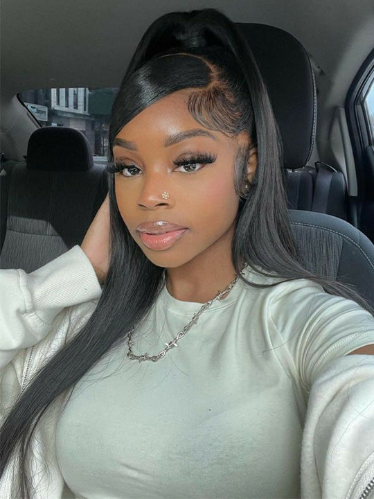 Kisslove Beginner Friendly Snug Fit 360 Lace Frontal Wig Bone Straight Hair Wigs With Invisi-Drawstring - Kisslove Hair