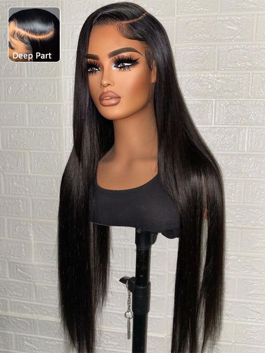 40 Inch 13x6 HD Full Lace frontal Wig Long Straight Human Hair Wigs Real HD Lace Wig