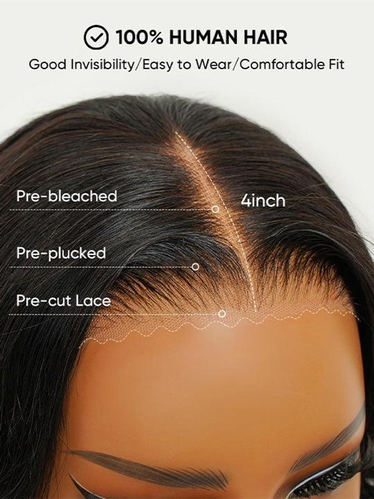 [Wear & Go] Pre-everything 3D Body Wave Bob Wig Bleached Knots Glueless Short Bob Wig