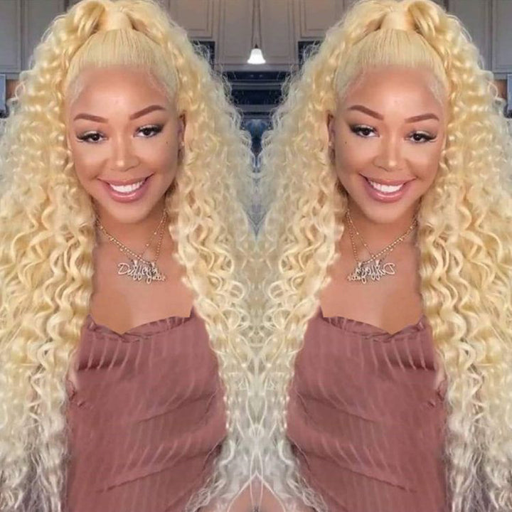 BOGO Honey Blonde Hair 5x5 13x4 13x6 HD Lace Front Human Hair Wigs 180% Density