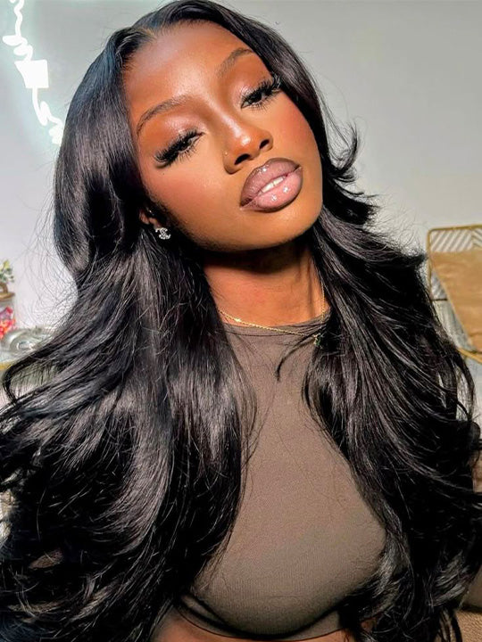 Kisslove 13x6 Full Lace Frontal Wig Glueless Bone Straight Drawstring Human Hair Wigs - KissLove Hair
