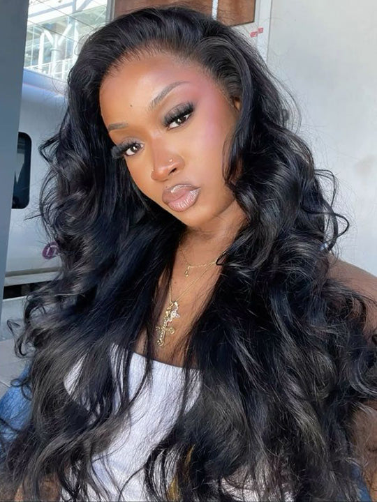 Kisslove 13x6 Full Lace Frontal Wig Glueless Bone Straight Drawstring Human Hair Wigs - KissLove Hair