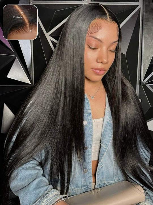 13x6 HD Lace Front Wig Brazilian Bone Straight Long Human Hair Wigs 40 Inch - KissLove Hair