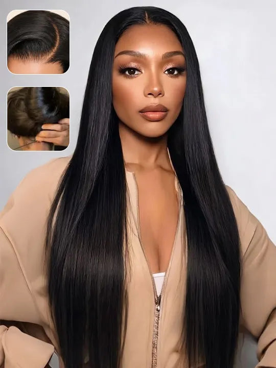 30"=$199 Glueless 13x6 6x4.5 Lace Frontal Wig Bye Bye Knots Pull & Go Human Hair Wigs