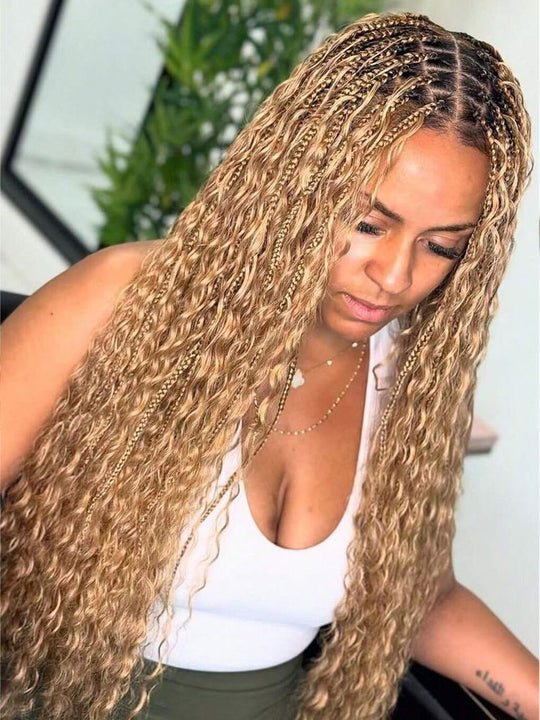 [Clearance Sale] #27 Honey Blonde Deep Wave Bulk Human Hair Extensions