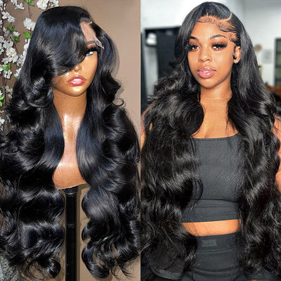 28~40 Inches Long Body Wave 13x4 HD Transparent Lace Front Virgin Human Hair Wigs - KissLove Hair